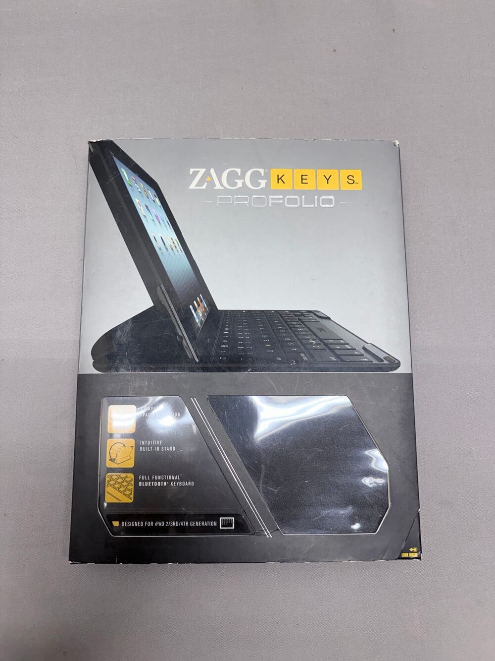 ZAGGkeys PROfolio Bluetooth Keyboard Case for Apple iPad 2nd /3rd /4th Gen Black